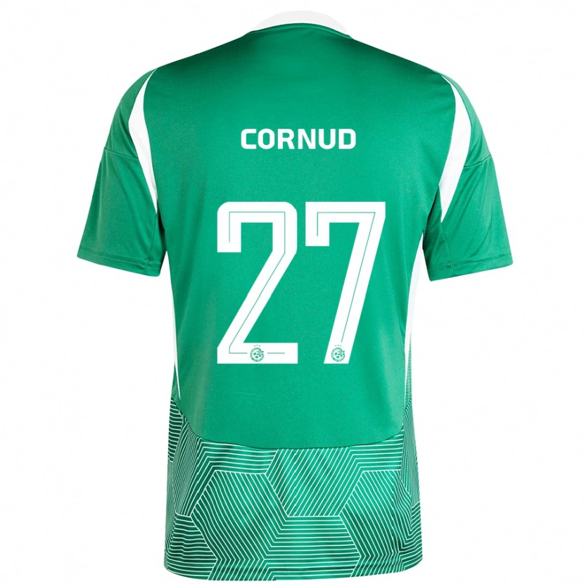 Danxen Kinderen Pierre Cornud #27 Groen Wit Thuisshirt Thuistenue 2024/25 T-Shirt