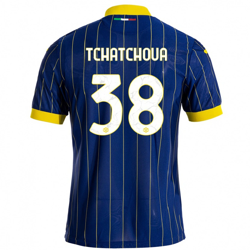 Danxen Kinderen Jackson Tchatchoua #38 Blauw Geel Thuisshirt Thuistenue 2024/25 T-Shirt