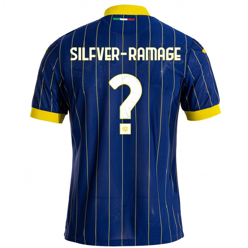 Danxen Kinderen William Silfver-Ramage #0 Blauw Geel Thuisshirt Thuistenue 2024/25 T-Shirt