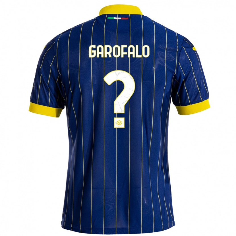 Danxen Kinderen Lorenzo Garofalo #0 Blauw Geel Thuisshirt Thuistenue 2024/25 T-Shirt