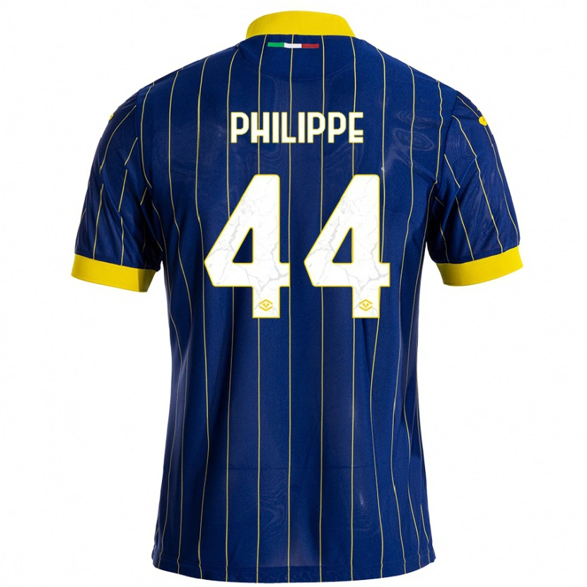 Danxen Kinderen Mathis Philippe #44 Blauw Geel Thuisshirt Thuistenue 2024/25 T-Shirt