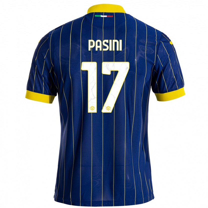 Danxen Kinderen Veronica Pasini #17 Blauw Geel Thuisshirt Thuistenue 2024/25 T-Shirt