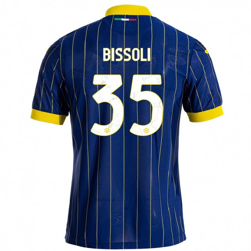 Danxen Kinderen Noemí Bissoli #35 Blauw Geel Thuisshirt Thuistenue 2024/25 T-Shirt