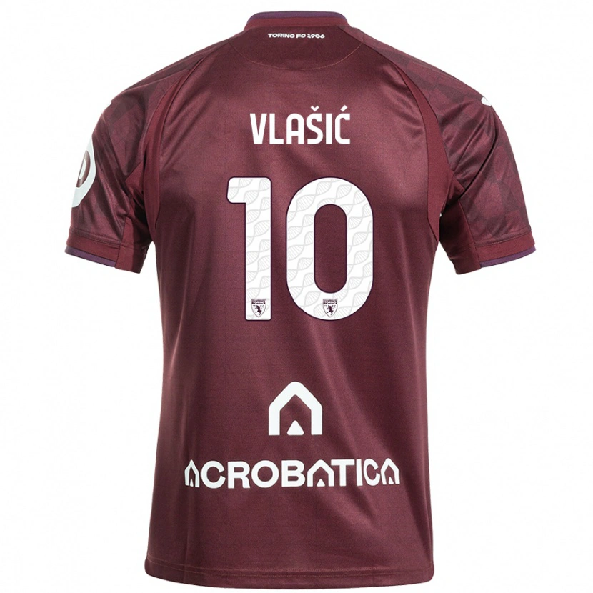 Danxen Kinderen Nikola Vlašić #10 Kastanjebruin Wit Thuisshirt Thuistenue 2024/25 T-Shirt