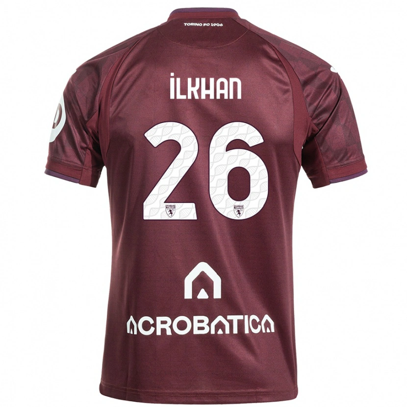 Danxen Kinderen Emirhan İlkhan #26 Kastanjebruin Wit Thuisshirt Thuistenue 2024/25 T-Shirt