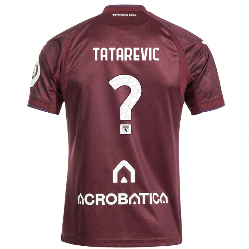 Danxen Kinderen Dino Tatarevic #0 Kastanjebruin Wit Thuisshirt Thuistenue 2024/25 T-Shirt