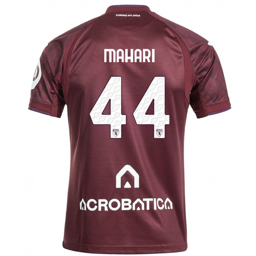 Danxen Kinderen Efdon Mahari #44 Kastanjebruin Wit Thuisshirt Thuistenue 2024/25 T-Shirt