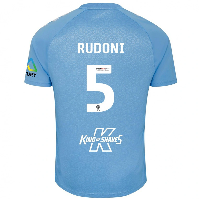 Danxen Kinderen Jack Rudoni #5 Blauw Wit Thuisshirt Thuistenue 2024/25 T-Shirt