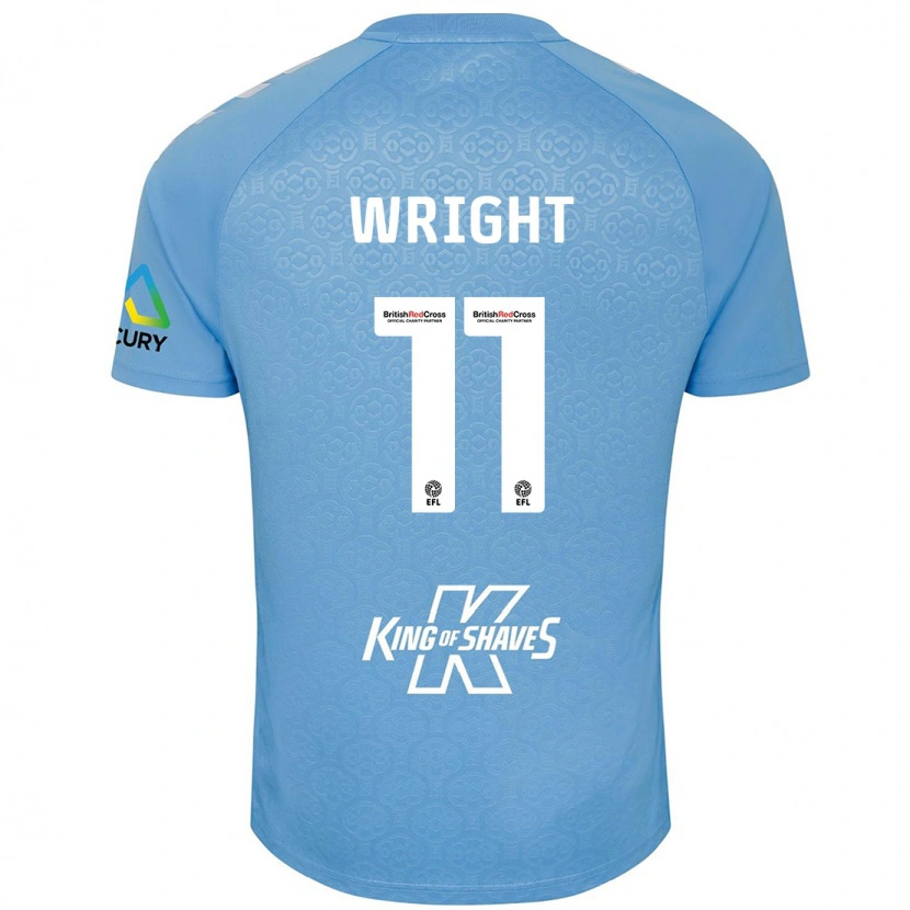 Danxen Kinderen Haji Wright #11 Blauw Wit Thuisshirt Thuistenue 2024/25 T-Shirt