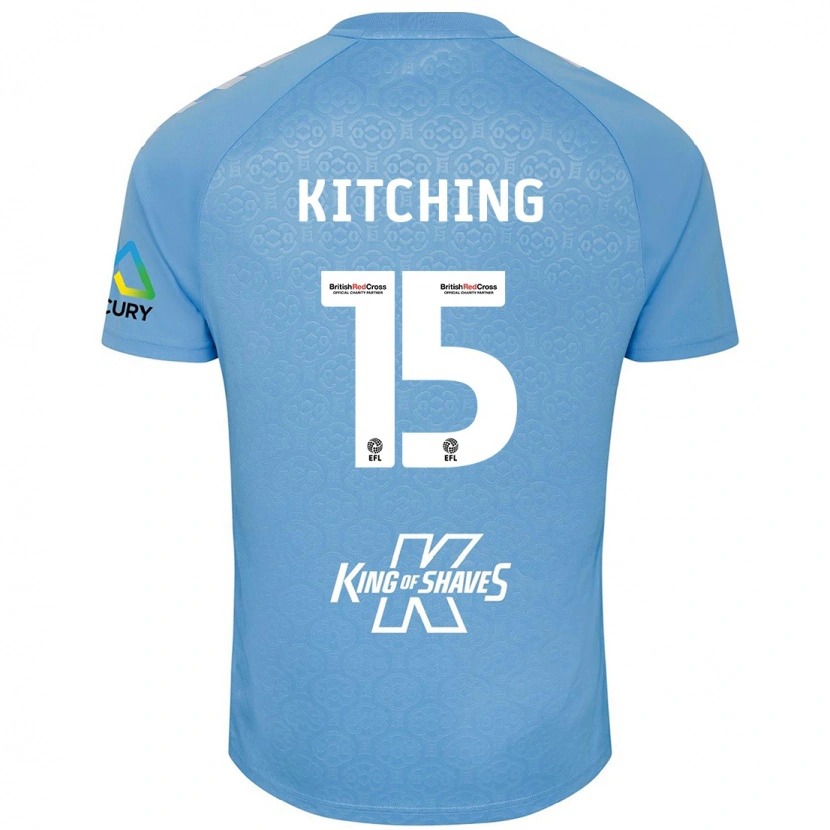 Danxen Kinderen Liam Kitching #15 Blauw Wit Thuisshirt Thuistenue 2024/25 T-Shirt