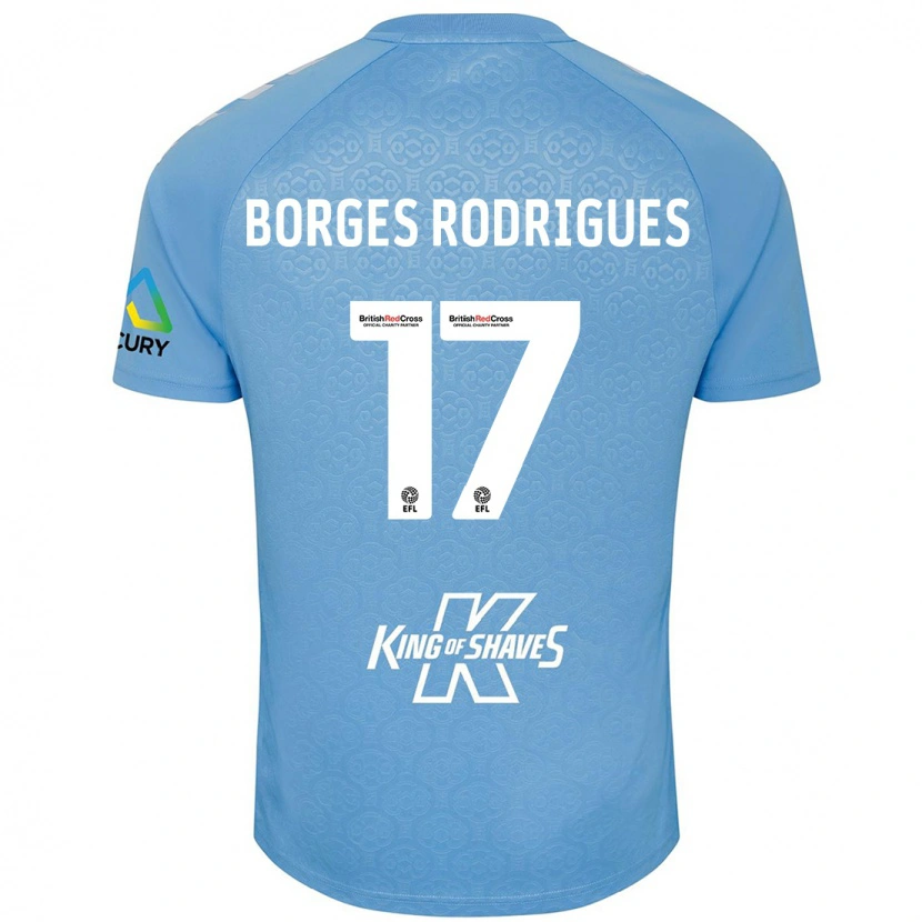 Danxen Kinderen Raphael Borges Rodrigues #17 Blauw Wit Thuisshirt Thuistenue 2024/25 T-Shirt