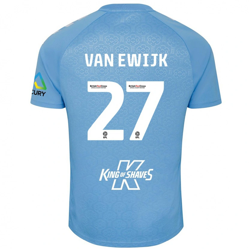 Danxen Kinderen Milan Van Ewijk #27 Blauw Wit Thuisshirt Thuistenue 2024/25 T-Shirt