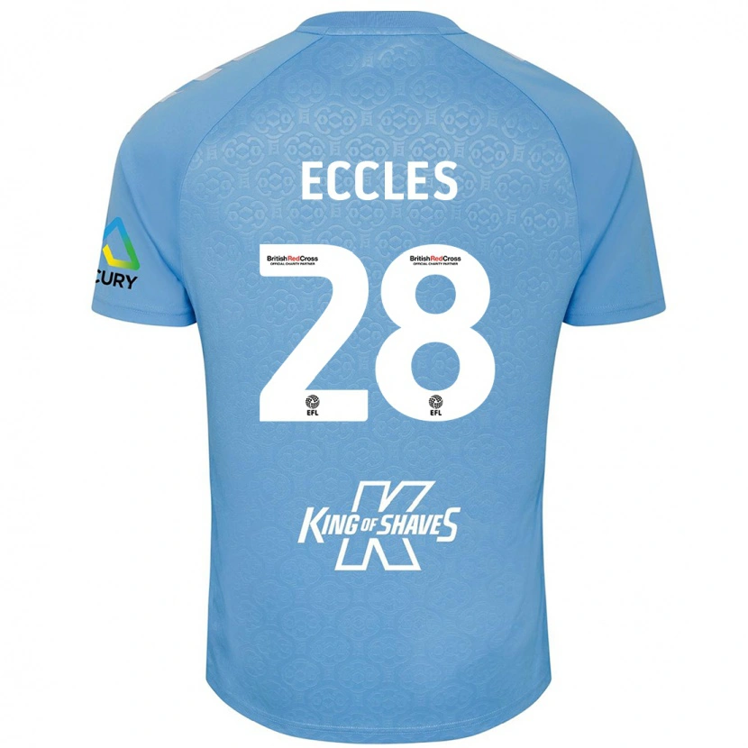 Danxen Kinderen Josh Eccles #28 Blauw Wit Thuisshirt Thuistenue 2024/25 T-Shirt