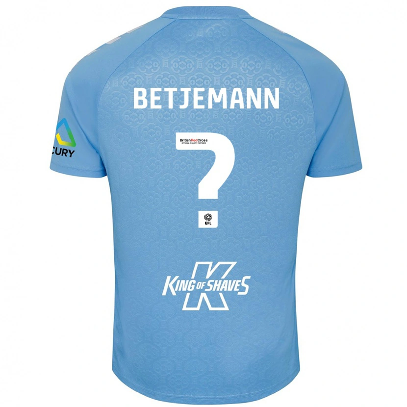 Danxen Kinderen Elliot Betjemann #0 Blauw Wit Thuisshirt Thuistenue 2024/25 T-Shirt