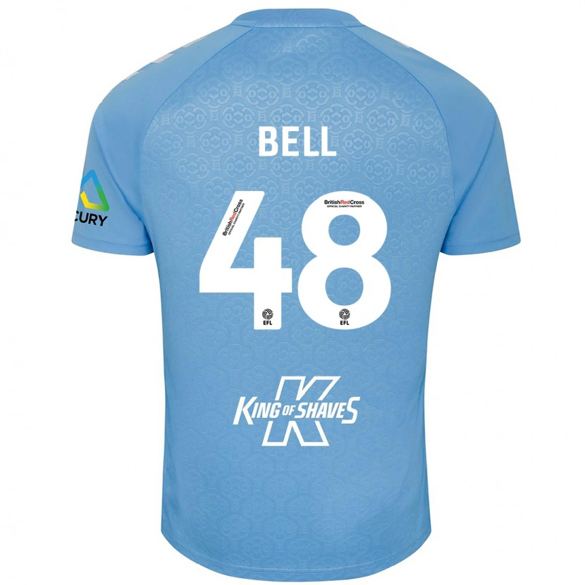 Danxen Kinderen Luke Bell #48 Blauw Wit Thuisshirt Thuistenue 2024/25 T-Shirt