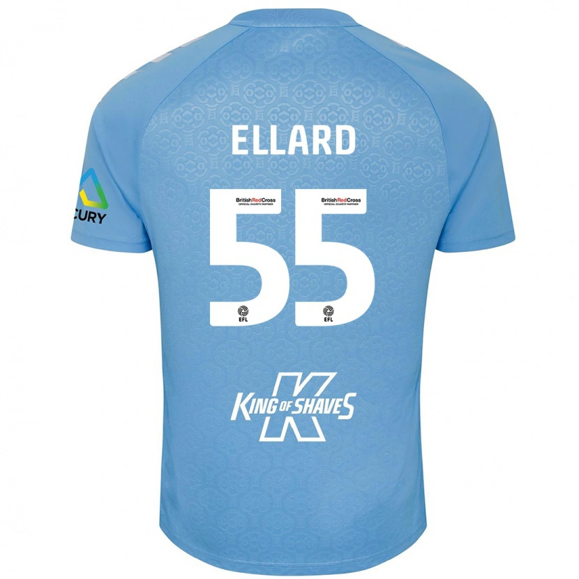 Danxen Kinderen Aston Ellard #55 Blauw Wit Thuisshirt Thuistenue 2024/25 T-Shirt