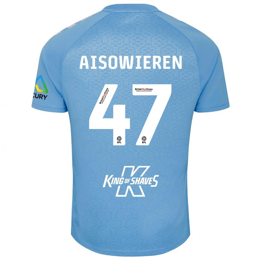 Danxen Kinderen Evan Eghosa Aisowieren #47 Blauw Wit Thuisshirt Thuistenue 2024/25 T-Shirt