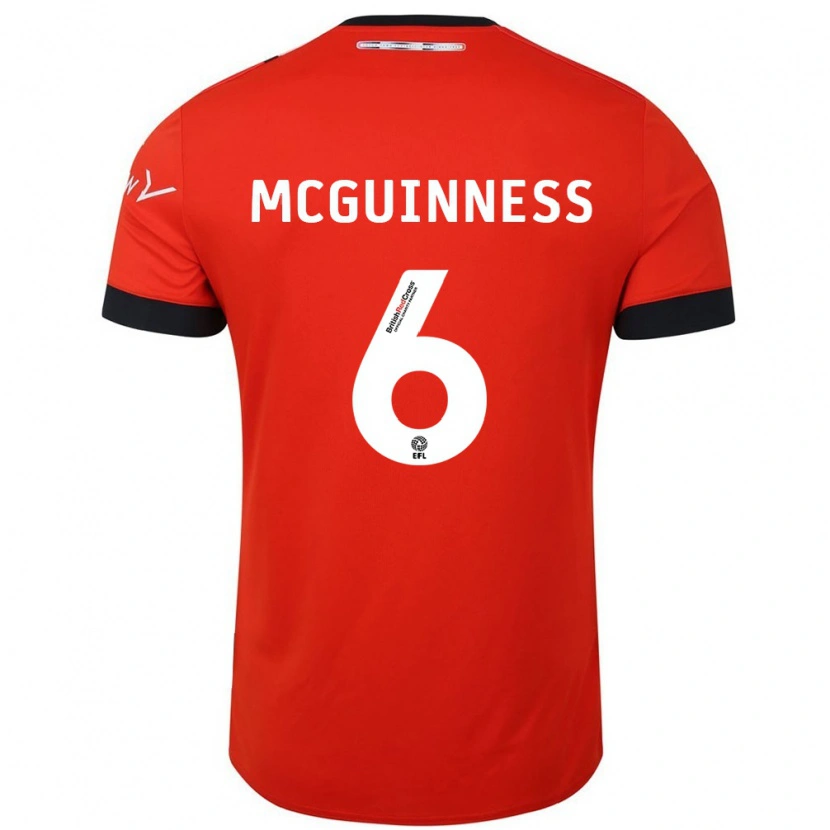 Danxen Kinderen Mark Mcguinness #6 Oranje Zwart Thuisshirt Thuistenue 2024/25 T-Shirt