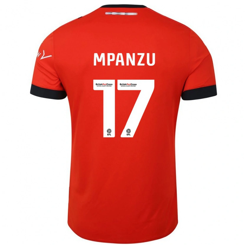 Danxen Kinderen Pelly Ruddock Mpanzu #17 Oranje Zwart Thuisshirt Thuistenue 2024/25 T-Shirt