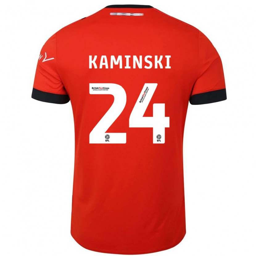 Danxen Kinderen Thomas Kaminski #24 Oranje Zwart Thuisshirt Thuistenue 2024/25 T-Shirt