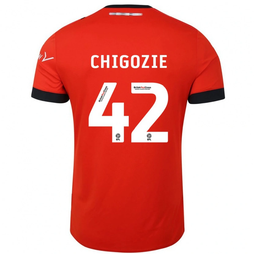 Danxen Kinderen Christian Chigozie #42 Oranje Zwart Thuisshirt Thuistenue 2024/25 T-Shirt