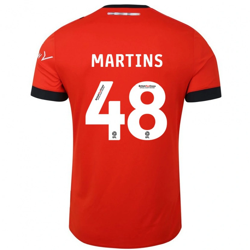 Danxen Kinderen Dominic Dos Santos Martins #48 Oranje Zwart Thuisshirt Thuistenue 2024/25 T-Shirt