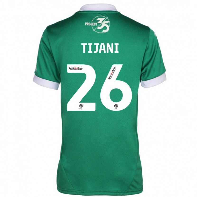 Danxen Kinderen Muhamed Tijani #26 Groen Wit Thuisshirt Thuistenue 2024/25 T-Shirt