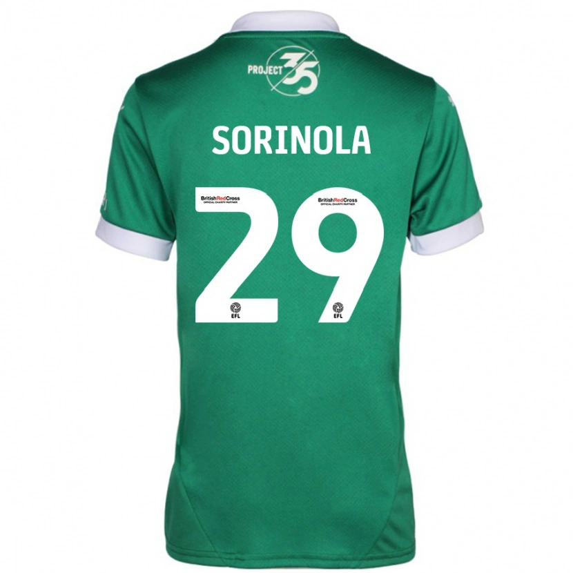 Danxen Kinderen Matthew Sorinola #29 Groen Wit Thuisshirt Thuistenue 2024/25 T-Shirt