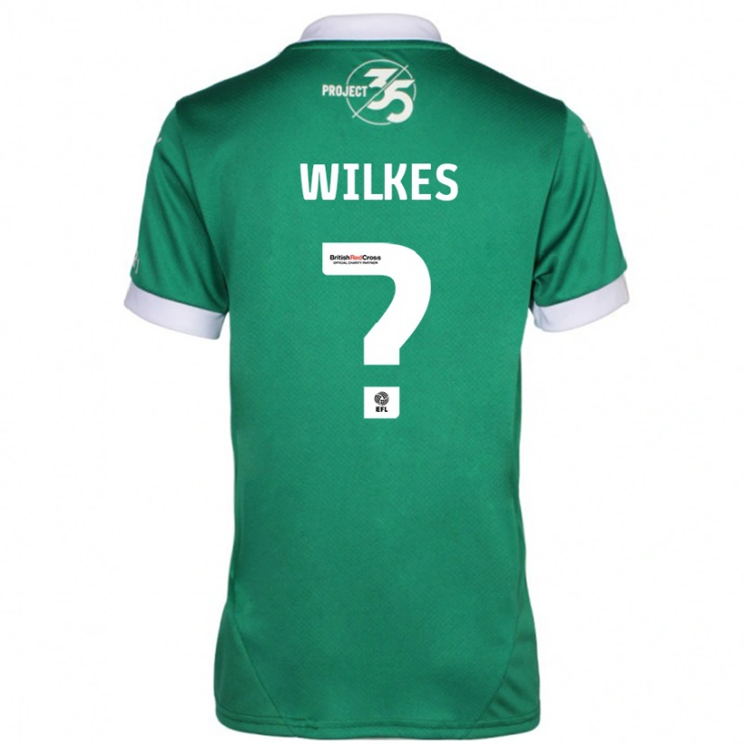 Danxen Kinderen Finley Wilkes #0 Groen Wit Thuisshirt Thuistenue 2024/25 T-Shirt