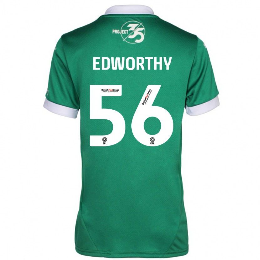 Danxen Kinderen Kieran Edworthy #56 Groen Wit Thuisshirt Thuistenue 2024/25 T-Shirt