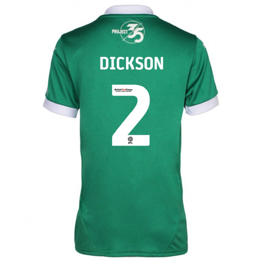 Danxen Kinderen Katie Dickson #2 Groen Wit Thuisshirt Thuistenue 2024/25 T-Shirt