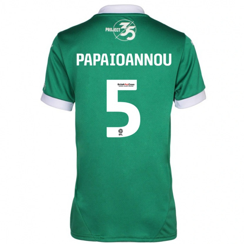 Danxen Kinderen Panagiota Papaioannou #5 Groen Wit Thuisshirt Thuistenue 2024/25 T-Shirt