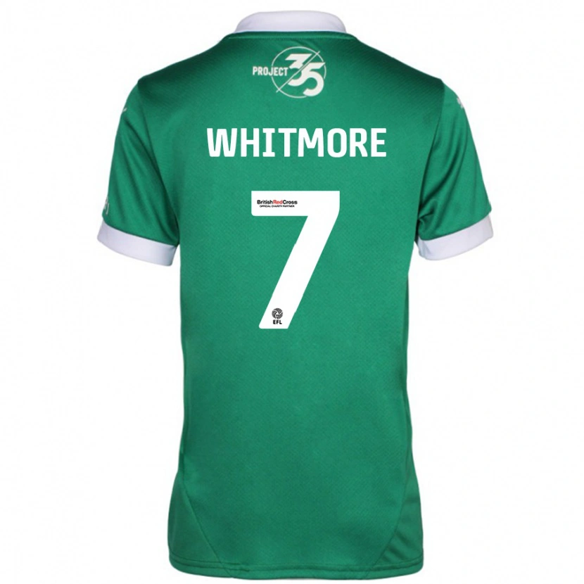 Danxen Kinderen Charlotte Whitmore #7 Groen Wit Thuisshirt Thuistenue 2024/25 T-Shirt