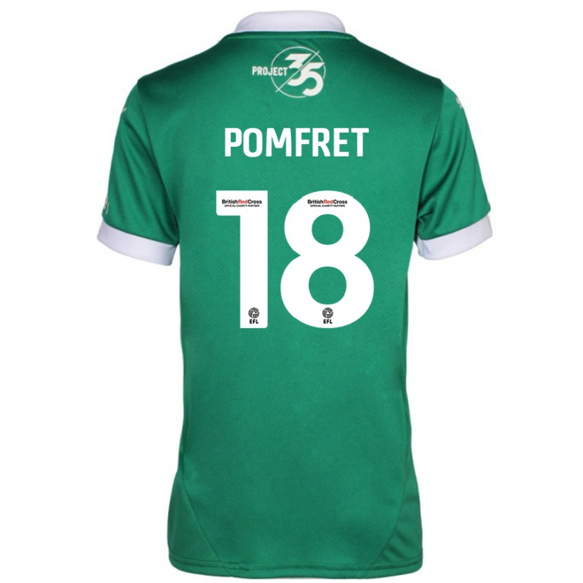 Danxen Kinderen Taya Pomfret #18 Groen Wit Thuisshirt Thuistenue 2024/25 T-Shirt