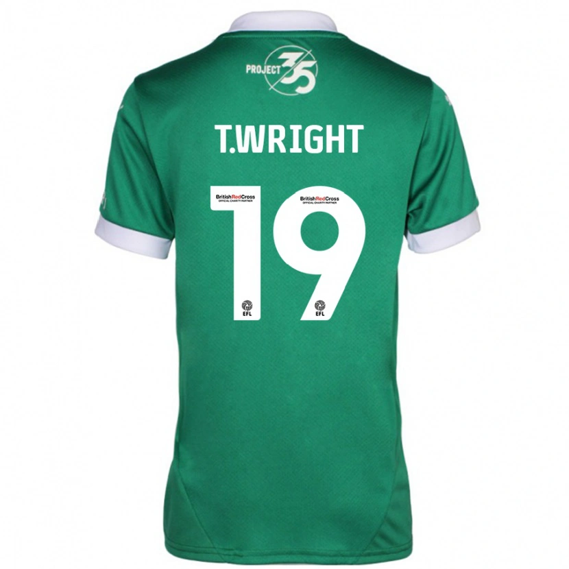 Danxen Kinderen Tyreik Wright #19 Groen Wit Thuisshirt Thuistenue 2024/25 T-Shirt