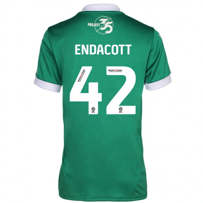 Danxen Kinderen Jack Endacott #42 Groen Wit Thuisshirt Thuistenue 2024/25 T-Shirt