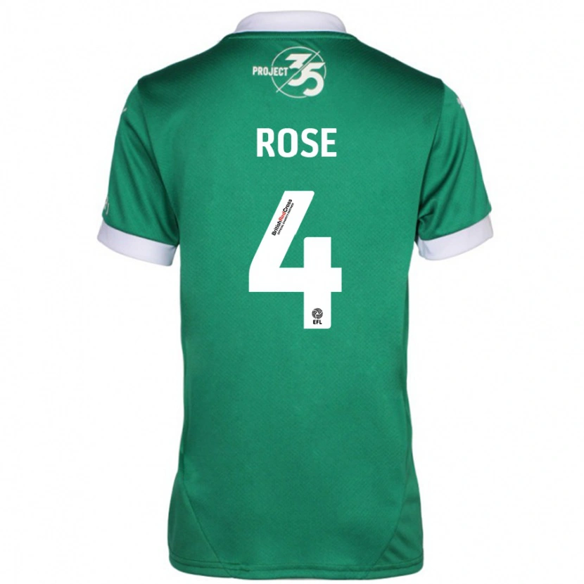 Danxen Kinderen Jemma Rose #4 Groen Wit Thuisshirt Thuistenue 2024/25 T-Shirt