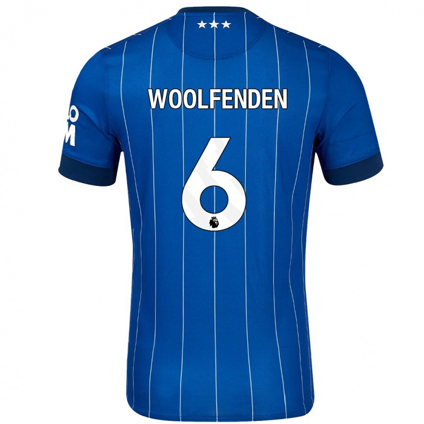 Danxen Kinderen Luke Woolfenden #6 Marineblauw Thuisshirt Thuistenue 2024/25 T-Shirt