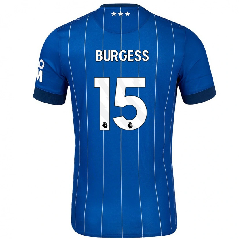 Danxen Kinderen Cameron Burgess #15 Marineblauw Thuisshirt Thuistenue 2024/25 T-Shirt