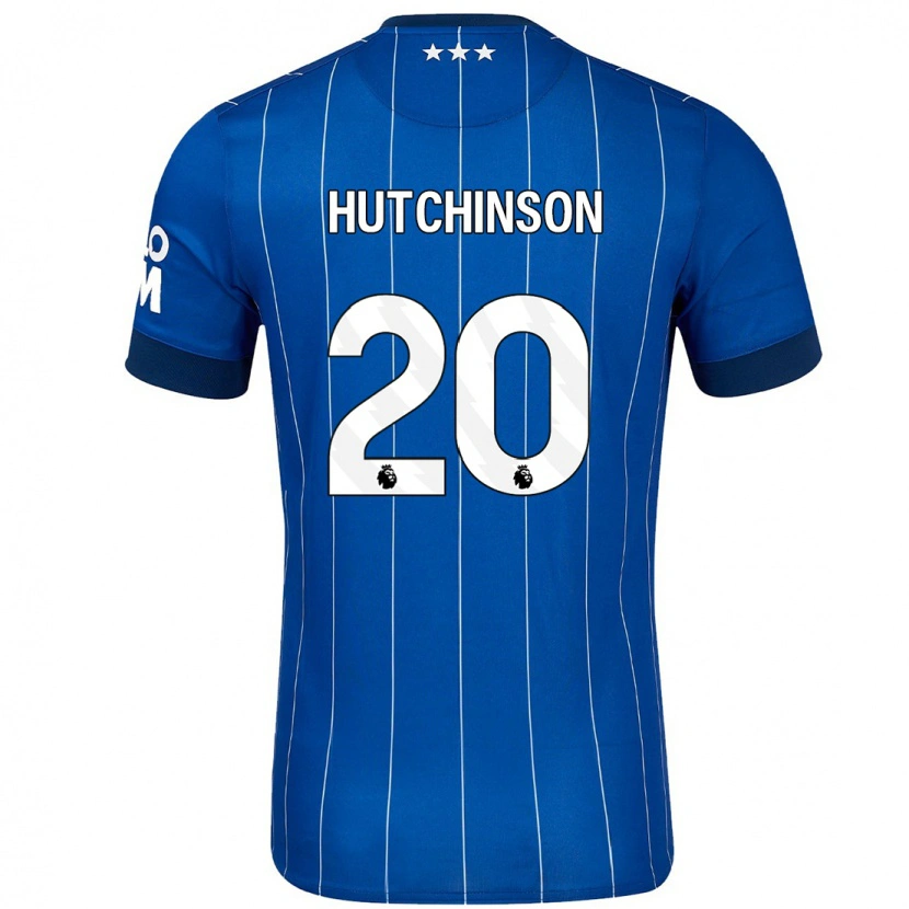 Danxen Kinderen Omari Hutchinson #20 Marineblauw Thuisshirt Thuistenue 2024/25 T-Shirt