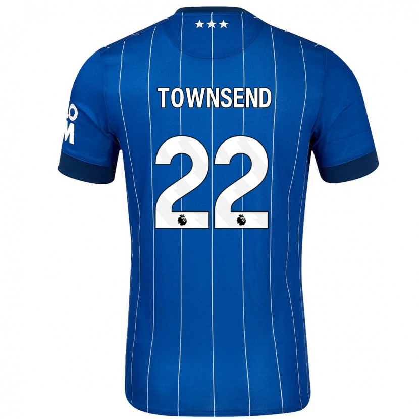 Danxen Kinderen Conor Townsend #22 Marineblauw Thuisshirt Thuistenue 2024/25 T-Shirt