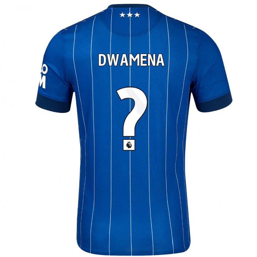 Danxen Kinderen Nick Nkansa-Dwamena #0 Marineblauw Thuisshirt Thuistenue 2024/25 T-Shirt