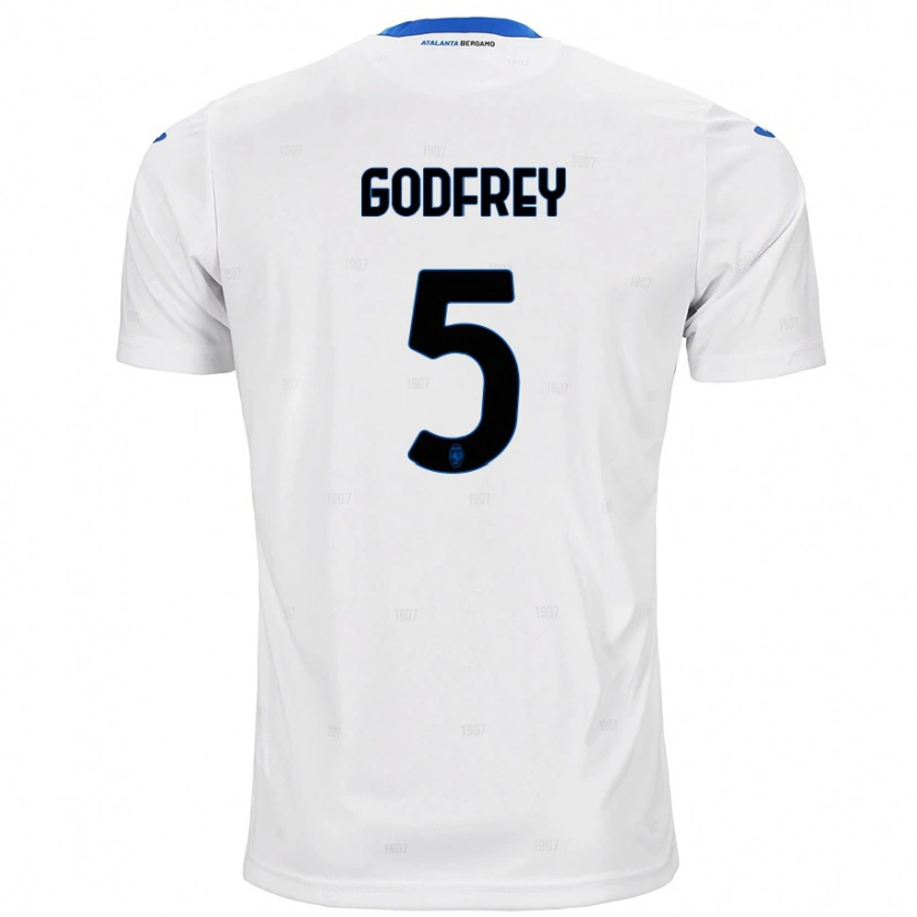 Danxen Kinderen Ben Godfrey #5 Wit Uitshirt Uittenue 2024/25 T-Shirt