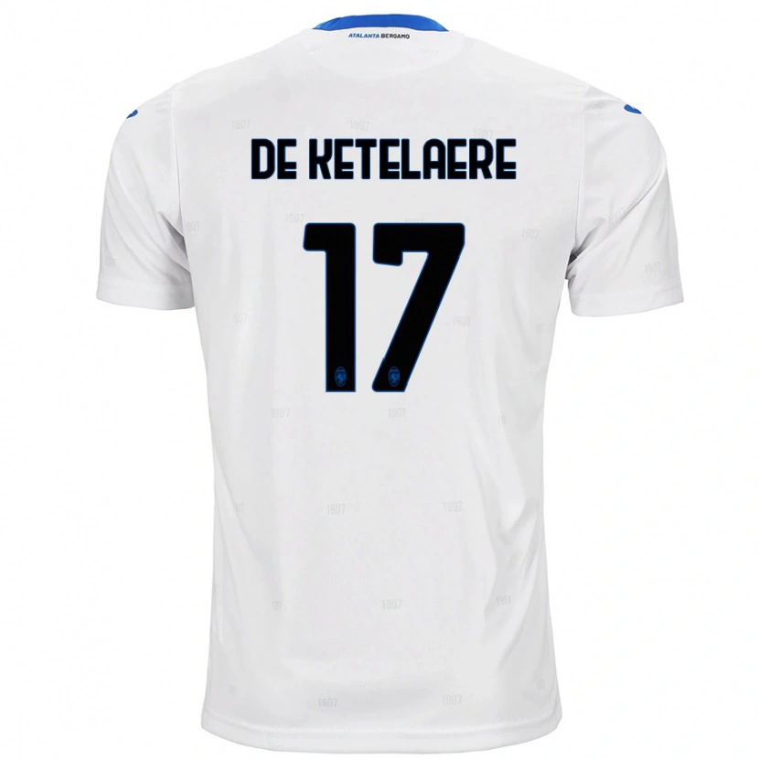 Danxen Kinderen Charles De Ketelaere #17 Wit Uitshirt Uittenue 2024/25 T-Shirt