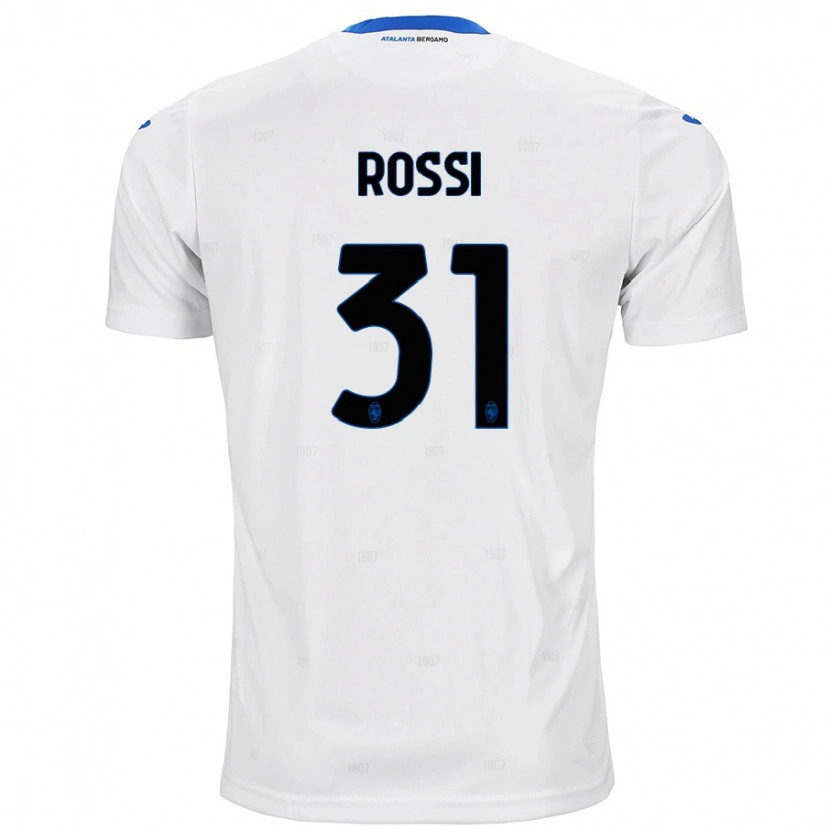 Danxen Kinderen Francesco Rossi #31 Wit Uitshirt Uittenue 2024/25 T-Shirt