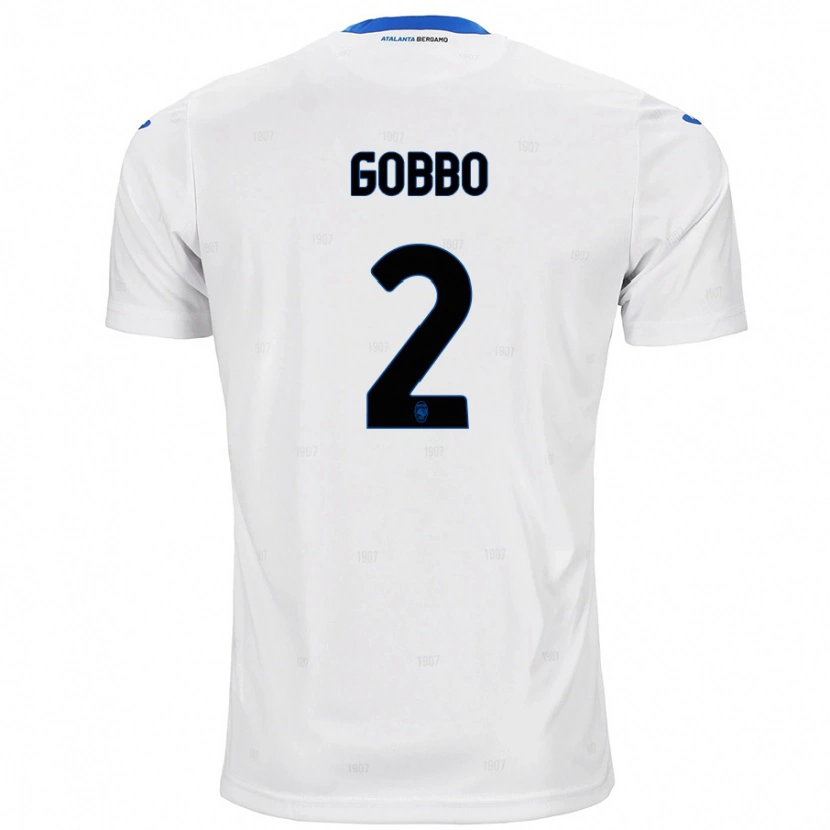 Danxen Kinderen Luca Gobbo #2 Wit Uitshirt Uittenue 2024/25 T-Shirt