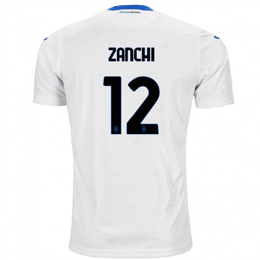 Danxen Kinderen Edoardo Zanchi #12 Wit Uitshirt Uittenue 2024/25 T-Shirt