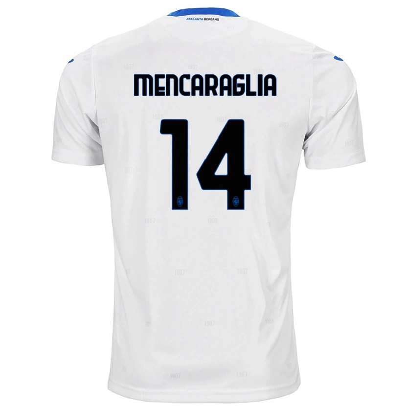 Danxen Kinderen Filippo Mencaraglia #14 Wit Uitshirt Uittenue 2024/25 T-Shirt