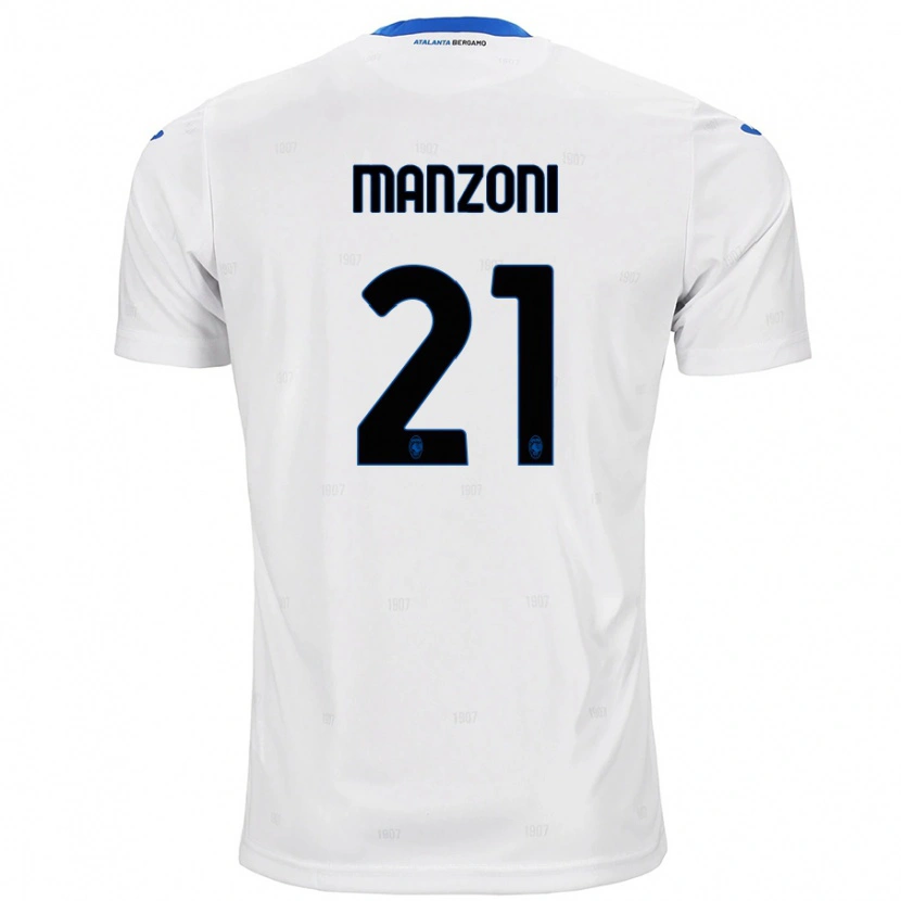 Danxen Kinderen Alberto Manzoni #21 Wit Uitshirt Uittenue 2024/25 T-Shirt