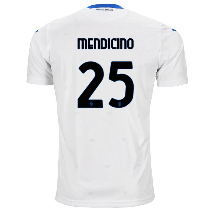 Danxen Kinderen Leonardo Mendicino #25 Wit Uitshirt Uittenue 2024/25 T-Shirt